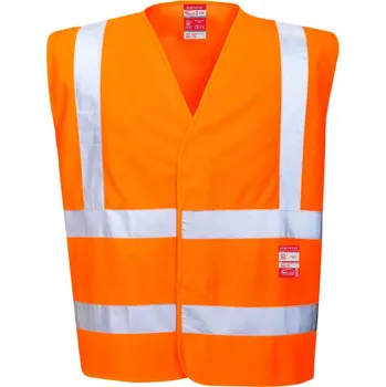 pracovní vesta PORTWEST Vesta Hi-Vis FR75, reflexní POR-FR75ORRS/M Oranžová S-M