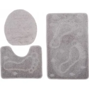 Koberec Sada koupelnových koberečků MONO 1001 šedý 6213 3PC STOPA