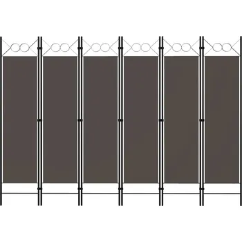 Paraván 6dílný paraván antracitový 240 x 180 cm - 8720286022597