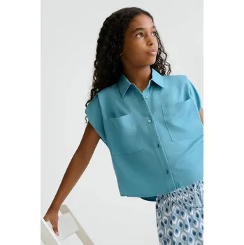 Chlapecká košile Dětská košile Mayoral 6158.8D.Junior.PPY2 tyrkysová 66X, vel. 152