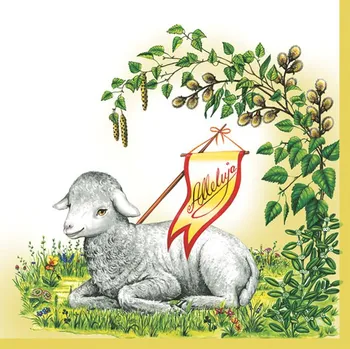 Papírový kapesník Pol-Mak Ubrousky MAKI L (20ks) Lamb in a Yellow Frame 615548