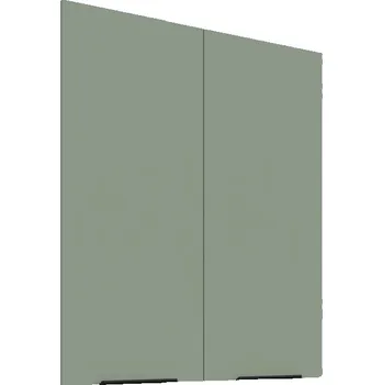 Kuchyňská skříňka Vysoká horní skříňka LUNARA - šířka 80 cm, zelená / bílá