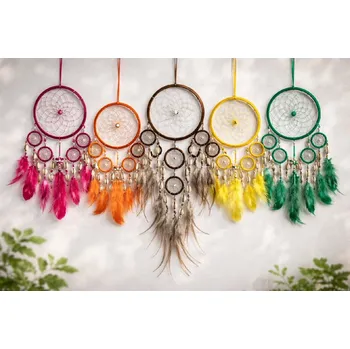 Lapač snů Lapač snů - peřička - průměr 11cm Barvy ručníků: RŮŽOVÁ