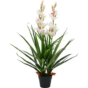 umělá květina Umělá rostlina orchidej člunatec s květináčem 100 cm - 8718475599777