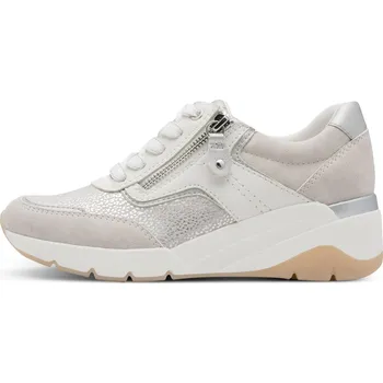 Dámské polobotky JANA SHOES NĚMECKO Boty Jana 768 bílo/stříbrné dámské tenisky Velikost: 36