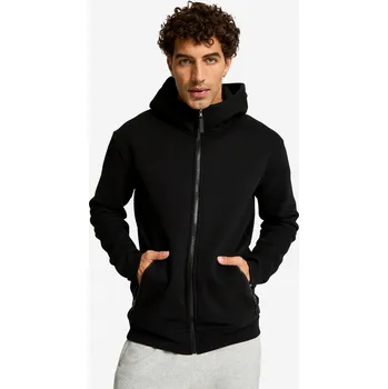 Pánská mikina DOMYOS Pánská mikina na zip s kapucí L ČERNÁ