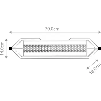 Lampička Quintiesse LED nástěnné světlo ESPADA, leštěný chrom Šířka 70 cm Kov IP44 leštěný chrom, čirý LED 23 W celkem - Doprava zdarma