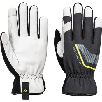 Pracovní rukavice PORTWEST Rukavice Stretch Utility A775, kožené, pro mechaniky POR-A775BKRXXL 2XL Černá