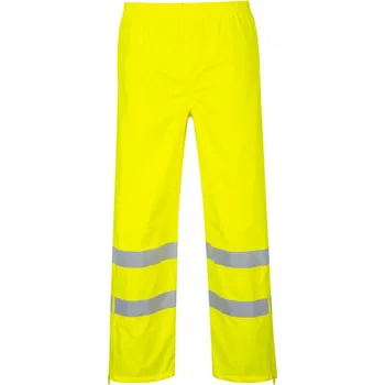 Pláštěnka PORTWEST Kalhoty S487 Hi-Vis do pasu, nepromokavé, reflexní POR-S487YERS S Žlutá