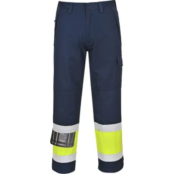 montérky PORTWEST Kalhoty Hi-Vis Modaflame MV26 do pasu, reflexní POR-MV26YNRS S Žlutá/navy Standartní