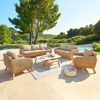 Zahradní nábytek DEOKORK Luxusní ratanová sestava SUNSHINE pro 7 osob