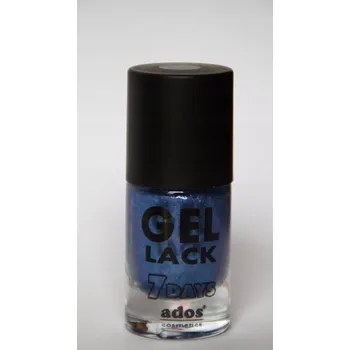 Lak na nehty Ados gel lak 111 lak na nehty modrý s třpytkami