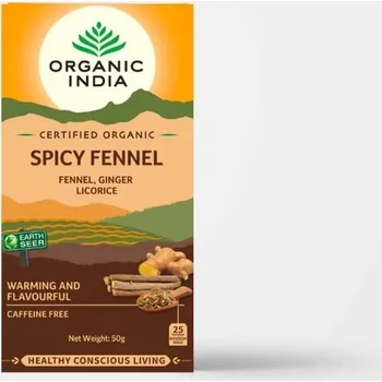 BIO Čaj Spicy Fennel - Fenykl sáčkový 25ks Organic India