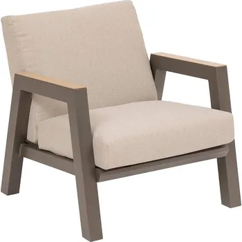 Zahrada DEOKORK Hliníkové křeslo HELIOS (šedo-hnědá)