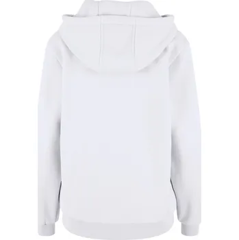 pracovní mikina Build your Brand Mikina s kapucí Fluffy BY 289, oversize, dámská COT560289ady02-white sand M Písková bílá