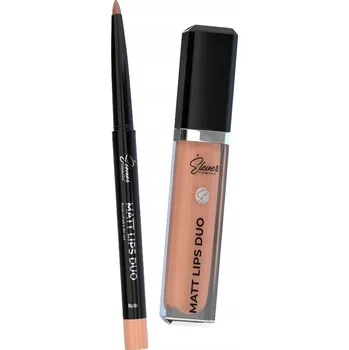 Rtěnka EleverCosmetics Matt Lips Duo: Dlouhotrvající voděodolná rtěnka a konturovací tužka na rty, nude odstín