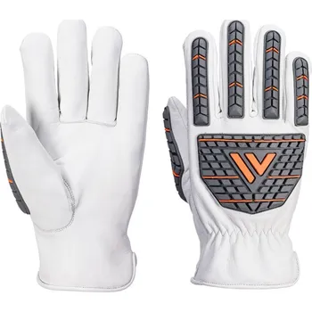 Pracovní rukavice PORTWEST Rukavice Impact A742, bez podšívky, proti nárazům POR-A742WHRL L Bílá