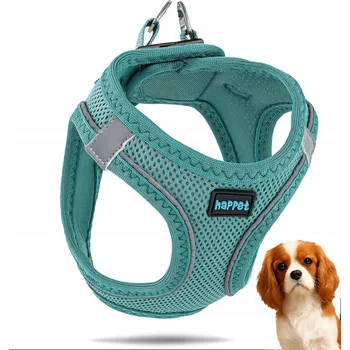 Postroj pro psa Postroj pro psy Happet nastavitelný beztlakový reflexní modrý S