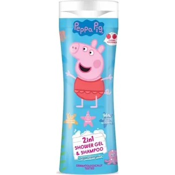 Koupelová kosmetika Prasátko Peppa Sprchový gel a šampon 2v1 Višeň 300 ml
