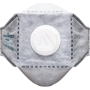 respirátor PORTWEST Respirátor EAGLE FFP3 uhlíkový, skládací, plochý s ventilkem POR-P392WHR Bílá