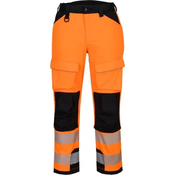 PORTWEST Kalhoty T142 PW3 do postroje, reflexní POR-T142OBR33 33 Oranžová/černá
