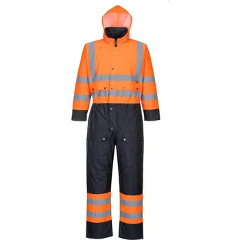 pracovní bunda PORTWEST Kombinéza Contrast S485 Hi-Vis, zateplená, nepromokavá, reflexní POR-S485ONRL L Oranžová/navy