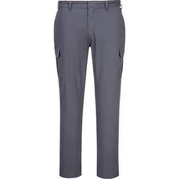 montérky PORTWEST Kalhoty Stretch Slim Combat S231, do pasu POR-S231CGR30 30 Šedá uhlově Standartní
