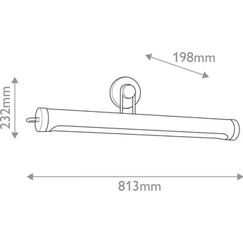 Lampička Quintiesse Nástěnné světlo WYNWOOD, bronzové, šířka 81 cm, kov, 2 x E27 2 x 60 W - Doprava zdarma