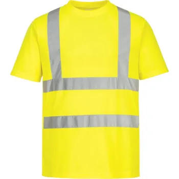 pracovní tričko PORTWEST HI-VIS ECO EC12 / Reflexní ECO triko, 6 ks v balení - HV žlutá 4XL