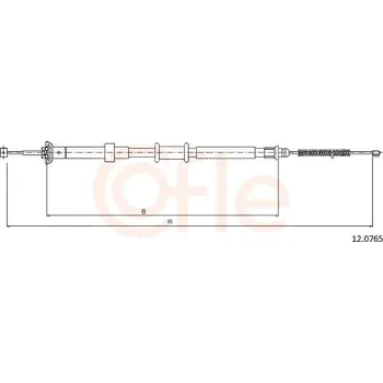 Lanko parkovací brzdy Tažné lanko, parkovací brzda COFLE 92.12.0765