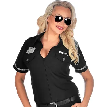 Karnevalový kostým Dámské tričko policistka - S/M