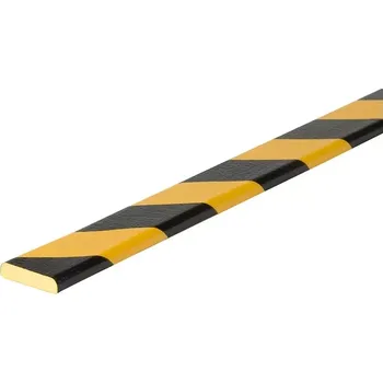Dětská zábrana Černo-žlutá pěnová reflexní ochrana rohů zdí, stěn typ F - 100 x 4 x 1,1 cm