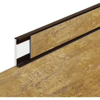 soklová lišta PVC vinylová soklová podlahová lišta Fortelock Business Forsen old mine C020 brown - 200 x 5,8 x 1,2 cm