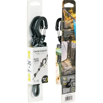 Upínací popruh NITE IZE NIZE IZE nastavitelný gumicuk CamJam™ SlideLock® Adjustable Bungee - Šedá