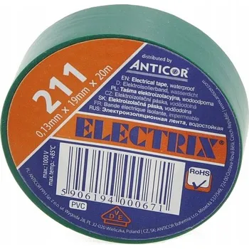 Izolační páska Elektroizolační páska Anticor zelená 20 m