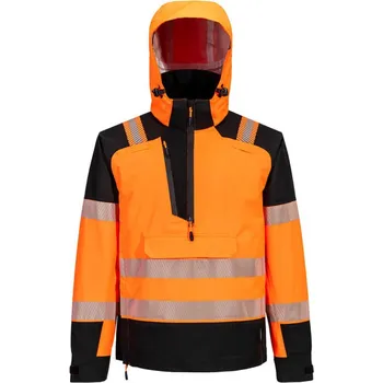 pracovní bunda PORTWEST Bunda T161 PW3 Hi-Vis Overhead Rain (3L), reflexní POR-T161OBRXXXL 3XL Oranžová/černá