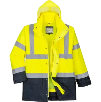 pracovní bunda PORTWEST Bunda HiVis Executive S768 5v1, zateplená, reflexní POR-S768YNRL L Žlutá/navy