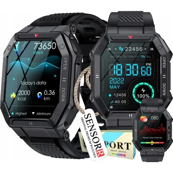 Chytré hodinky Chytré Hodinky MYK Chytré Hodinky pánský černý