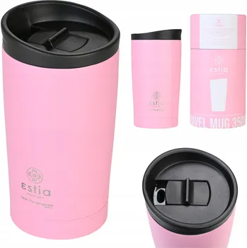 Termoska Termohrnek nepropustný termoska na kávu, čaj 350 ml růžový