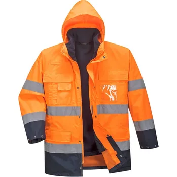 pracovní bunda PORTWEST Bunda S162 HiVis Lite 3v1, reflexní POR-S162ONRL L Oranžová/navy