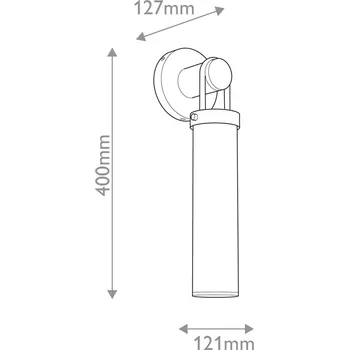 Lampička Quintiesse Nástěnné světlo WYNWOOD, bronz, výška 40 cm, kov/opálové sklo E27 bronzová, opálově bílá 1 x 60 W - Doprava zdarma