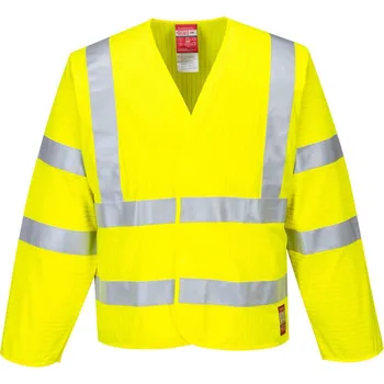 pracovní bunda PORTWEST Blůza Hi-Vis FR85 Anti Static - Flame Resistant, reflexní POR-FR85YERS/M Žlutá S-M