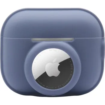 2v1 silikonový ochranný obal pro AirPods Pro 2 / AirTag - modrošedý