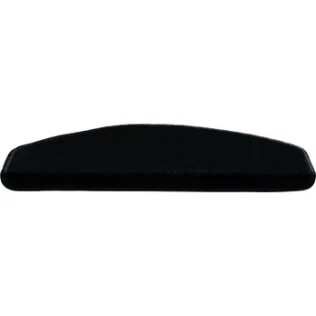 Nášlap na schod Flomat Černý kobercový půlkruhový nášlap na schody Parma - 25 x 65 cm