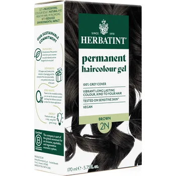 Barva na vlasy NOVÝ Herbatint 2N permanentní barva na vlasy hnědá