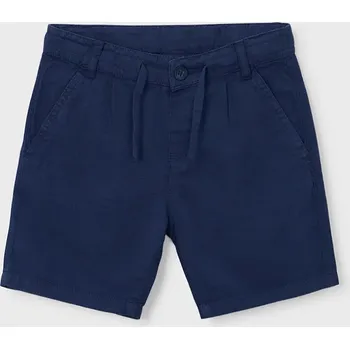 Oblečení a móda Dětské šortky s přídavkem lnu Mayoral 3202.5C.Mini.PPY2 námořnická modř 59X, vel. 116
