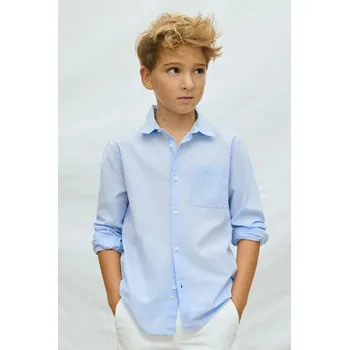 Dětská bavlněná košile Mayoral 6174.7A.Junior.PPY2 modrá 50X, vel. 160