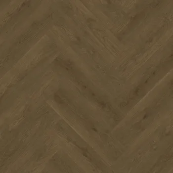Vinylová podlaha BRASED Objectline Herringbone (HB) lepený 9785 Dub Vigo kouřový