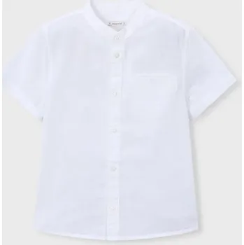 Chlapecká košile Dětská lněná košile Mayoral 3113.5A.Mini.PPY2 bílá 00X, vel. 122