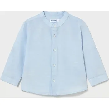 Chlapecká košile Dětská lněná košile Mayoral 1116.3B.Baby.PPY2 modrá 50X, vel. 86